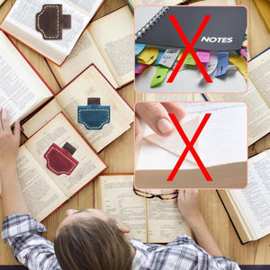 ที่คั่นหนังสือหนังวินเทจแบบแม่เหล็กพร้อมห่วงยางยืดสำหรับใส่ปากกา ที่คั่นหน้าหนังสือสำหรับคนรักหนังสือ มีจำนวนสั่งซื้อขั้นต่ำน้อย ที่คั่นหนังสือพร้อมที่ใส่ปากกา - Product Image 4