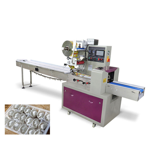 Máquina de envasado horizontal para dumplings congelados, pan artesanal, dim sum chino y alimentos congelados - Product Image 1