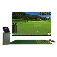 Proyector de simulador de golf comercial de alta calidad con sensor infrarrojo Juego de simulador de golf comercial de tiro corto