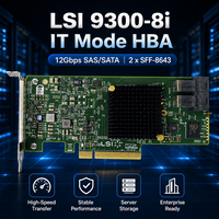 Tarjeta HBA LSI SAS 9300-8i Pre-flashed, Modo IT, SAS3008, 8 Puertos, 12Gb/s, SAS SATA PCIe3.0 X8, 2*SFF8643, ZFS, TrueNAS, UnRAID