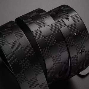 Cinto de Luxo Personalizado com Fivela em Forma de Letra YL - Cinto de Couro <span class=keywords><strong>Fashion</strong></span> Embossed para Homens e Mulheres - Product Image 6