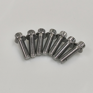 Perno de cubo de rueda de acero al carbono de 12 ángulos M7 * 24 M6 M7 M8 12 superficie de brida de ángulo perno niquelado perno de rueda de 12 puntos - Product Image 3