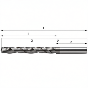 Broca helicoidal cilíndrica Fervi para perforación de metal - Product Image 2