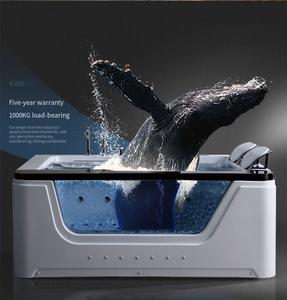 Freistehende Acryl-Badewanne in Fächerform mit Doppelschürze, Übergröße, erotischem Massage-Design und Ablaufgarnitur, für den Hotelgebrauch im Außenhandel - Product Image 5