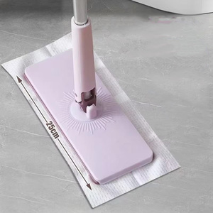Serpillère plate en tissu super absorbant 25 cm à fixation rapide, lavage mains libres pour sols carrelés et parquet, usage universel – Vente directe usine - Product Image 1