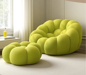 Fauteuil pouf minimaliste italien inclinable, canapé une place pour salon, balcon, intérieur - Product Image 1