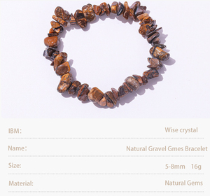 Bracelet irrégulier en perles de gravier Quartz dégringolé Bracelet <span class=keywords><strong>pour</strong></span> femmes Vente en gros naturel améthyste fluorite cristal puces - Product Image 2
