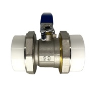 PPR longue poignée Double Union laiton robinet à boisseau sphérique plomberie robinet à boisseau sphérique PPR raccords de tuyauterie avec couleur personnalisée