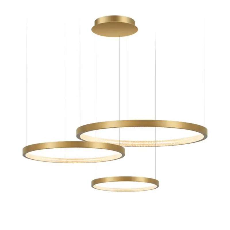 HITECDAD Contemporary minimalist hanging decorative ceiling pendant lights nordic modern design circle led chandeliers
