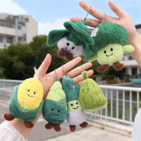 Porte-clés en peluche légumes de 4 pouces, mini, en coton PP, vente en gros d'usine, jouet pour machine à griffes, cadeau, souvenir, pendentifs