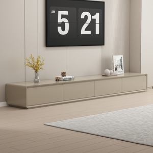 Mobile TV Moderno Sospeso a Parete, <span class=keywords><strong>Design</strong></span> per <span class=keywords><strong>Soggiorno</strong></span>, Unità Porta TV in Legno di Lusso con Spazio di Archiviazione, Adatto per Hotel e Appartamenti - Product Image 2