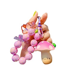 Móc khóa nấm may mắn phát sáng trong bóng tối mới <span class=keywords><strong>2025</strong></span> Móc khóa điện thoại dễ thương của phụ nữ treo dây đeo tay Móc Chìa Khóa Túi treo - Product Image 5