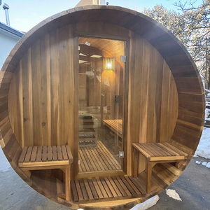 Bain de glace extérieur traditionnel en bois massif avec baril refroidisseur pour sauna dans des appartements ou des villas - Product Image 3
