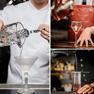 Cocktailbar Einfach zu bedienende Barkeeper Messen Schlitz filter Bitter Scoop 304 Edelstahl blatt Wein <span class=keywords><strong>Absinth</strong></span> Löffel Sieb - Product Image 5
