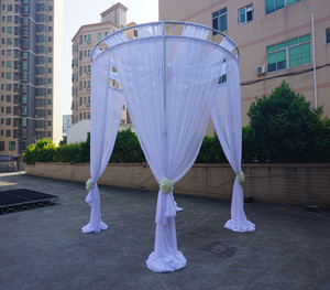 Pipe and Drape Kit Adjustable Minimalist Metal Circular <b>Frame</b> Stand Detachable for Decoration - Product Image 5