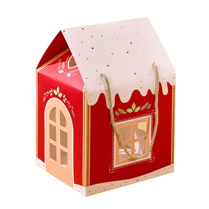 <span class=keywords><strong>Caja</strong></span> de Embalaje Creativa Personalizada para Navidad, <span class=keywords><strong>Caja</strong></span> de Regalo Portátil con Ventanas Visibles, Patrones Impresos a Color y Logotipo - Product Image 6