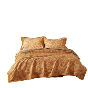 Offre Spéciale coton peigné Tencel Lyocell couette couverture fil Dyned Jacquard conception couette et taies d'oreiller ensemble de literie de luxe