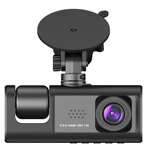 2.4 Inch Full Hd 1080P 3 Lens Rijden Recorder, Roterende Camera, dak Sucker Beugel Loop Opname Dash Cam Dvr Met G-Sensor