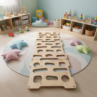 Mur d'escalade en bois pour enfants, intérieur/extérieur, inspiré de Montessori, réglable en hauteur, panneau d'escalade pour tout-petits, aire de jeu active