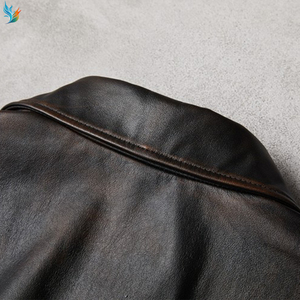 Commercio all'ingrosso invernale Bomber fabbrica all'aperto taglie forti moda stile stile maschio giacche di pelle con Zip Up per gli uomini - Product Image 5