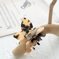 새로운 디자인 나비 디자인 5cm 아세테이트 헤어 클립 소녀 여성 헤어 집게핀 팝 스윗 헤어그립 헤어 악세사리
