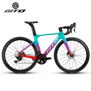 Bicicleta de Carretera GITO G325 de Fibra de Carbono <span class=keywords><strong>SMR</strong></span> con Grupo de 24 Velocidades 105, Frenos de Disco Hidráulicos, Cableado Interno y Cuadro Rígido para Carreras - Product Image 3