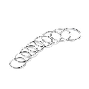 OFERTA ESPECIAL Anillos Midi Finos Apilables de Plata de Ley 925 de 1.2mm, Anillos para el Pulgar, Anillos para los Nudillos, para <span class=keywords><strong>Mujer</strong></span>, Anillo de Banda de Oro Rosa, Regalo - Product Image 4