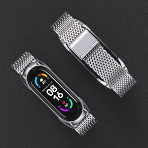 Correas de reloj de acero inoxidable de lujo de buena calidad Acero Para Smart <span class=keywords><strong>Band</strong></span> para <span class=keywords><strong>Mi</strong></span> 3 4 5 <span class=keywords><strong>6</strong></span> <span class=keywords><strong>Correa</strong></span> Accesorios - Product Image 3
