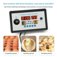 Termostato Inteligente Digital ZFX-9002, Control de Temperatura y Humedad para Incubadora, Sensores de Temperatura, Volteo Automático de Huevos 360°, 12V/220V