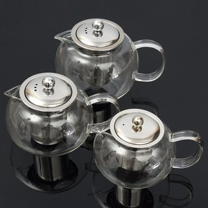 22온스 차 주전자 아이스 티 메이커 맞춤형 투명 내열 유리 티포트 탈착식 차 거름망 포함 - Product Image 6