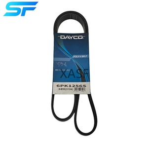 สายพาน DAYCO 6PK1256 Poly-V ผลิตจากยาง EPDM สำหรับรถยนต์ FORD FIAT HYUNDAI KIA TOYOTA <span class=keywords><strong>VOLVO</strong></span> 5060494 55202378 2383420 252122B020 2521204050 9091602667 - Product Image 1