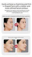 Dispositivo de Levantamiento Muscular Facial, Entrenador de Contorno de Barbilla, Moldeador Facial ABS, Antienvejecimiento Físico, Seguro, Ajustable, Duradero, Yoga Facial