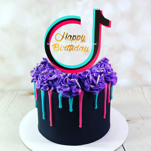 Décoration de gâteau tendance 2025 pour joyeux <span class=keywords><strong>anniversaire</strong></span> / Baby shower / M. et Mme, topper de gâteau en acrylique pour fête de réunion - Product Image 4