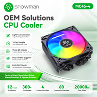 ARGB Black Down Pressure Mini ITX Cooler 90mm Fan for B2B Importer with Drawing Based Customization ODM Ready Bulk Fast Ship