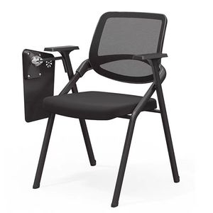 Chaise de bureau au design moderne, empilable, rembourrée, avec roulettes, pour salle de réunion - Product Image 6