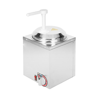Distributeur de fromage Nacho avec pompe 2.2 Qt Réchauffeur de fromage Nacho Réchauffeur de fudge chaud en acier inoxydable avec réglage de la température à 5 niveaux