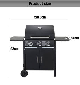 <span class=keywords><strong>Barbecue</strong></span> à gaz avec support de cuisson, réchaud à gaz et conteneur de rangement, pour la maison, le jardin, le camping en plein air - Product Image 2