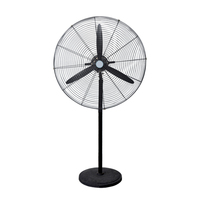 Ventilateur sur pied industriel Crown 20, 26, 30 pouces, moteur axial à bobine de cuivre, électrique AC, 3 vitesses, pour usage agricole