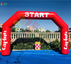 Arche gonflable bon marché d'usine <span class=keywords><strong>porte</strong></span> promotionnelle publicité arche de ballon lumineuse gonflable avec pied - Product Image 1