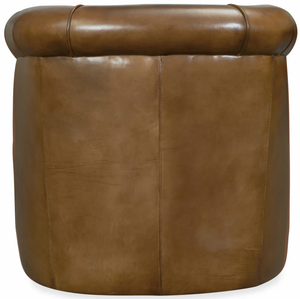 Fauteuil en bois rembourré en cuir, construction durable, coussin confortable, chaise classique parfaite pour le salon ou le bureau - Product Image 3