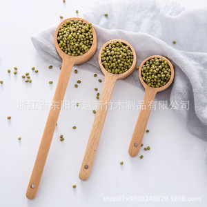 Beechwood <b>Measuring</b> <b>Spoon</b> Long Handle Wooden <b>Spoon</b> For Rice Soup Ramen Minimalist Design Zhejiang Origin - Product Image 1