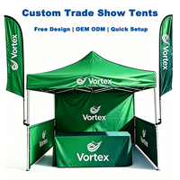Tente de salon professionnelle pop-up 3x3m (10x10ft) de haute qualité avec impression de logo personnalisé, cadre en aluminium Oxford 420D pour événements promotionnels