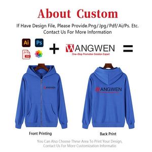 เสื้อฮู้ดซิปเต็มตัวสีดำ ผ้าฝ้าย 100% คุณภาพสูง ไซส์ใหญ่ ขายส่ง - Product Image 2