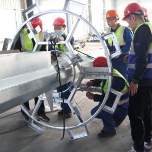 Poteau d'éclairage télécom/tour de poteau d'éclairage à haut mât en acier galvanisé à chaud pour zone urbaine/rurale/aéroport/côtier - Product Image 6