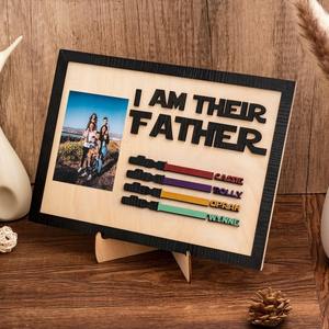 Nombre Adorno De Madera Regalo Del Día Del Padre De Una Pieza Personalizado - Product Image 2