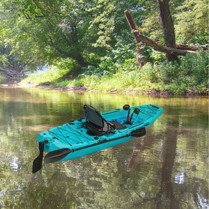 <span class=keywords><strong>Kayak</strong></span> <span class=keywords><strong>de</strong></span> sport <span class=keywords><strong>de</strong></span> plein air en PVC à propulsion humaine étroite longue pagaie à double lame en plastique pliable en deux parties canoë pour la pêche et le surf - Product Image 1