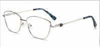Monture de lunettes œil-de-chat en métal faite à la main, optique de haute qualité, à monture complète, pour toutes les formes de visage, pour femmes