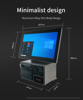 Caja Registradora POS con Pantalla Táctil Capacitiva Ultrafina Todo en Uno Personalizable OEM, Sistema Operativo Windows, Aluminio+Metal, Bluetooth 5.2, Software