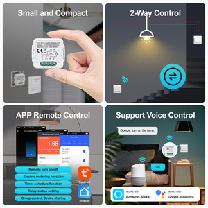 <span class=keywords><strong>Precio</strong></span> de Fábrica, Suministro Directo, Módulo de Interruptor Inteligente Wi-Fi Tuya de 16A, Pequeño y Compacto, 1 Canal con Medición PST-S01-16AM - Product Image 4