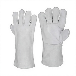 High Quality Heavy-Duty Cowhide Split Leather <b>Gloves</b> with Cotton Liner Industrial Safety Hand Protection for Construction & BBQ - Product Image 1